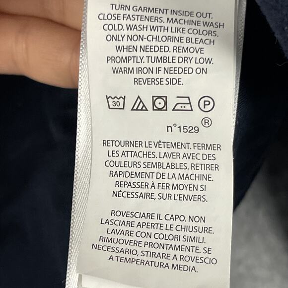 Polo Ralph Lauren French Terry Military Jacket Girls Large 12/14 Blue Preppy - Picture 7 of 16